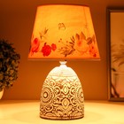 Настольная лампа "Цветы" Е14 15Вт 20х20х30 см RISALUX - Фото 3
