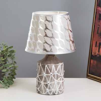 Настольная лампа с абажуром RISALUX «Аззерра», Е14, 15 Вт, 20×20×32 см