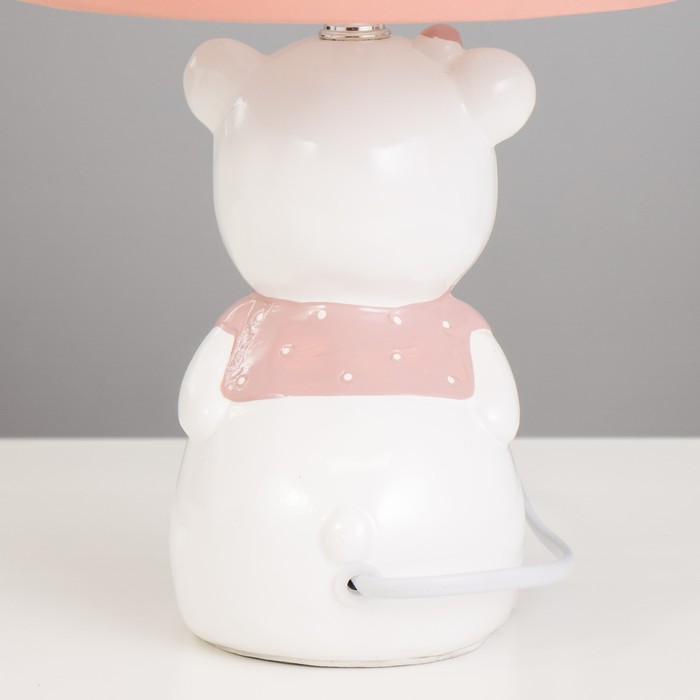 Настольная лампа "Мышонок" Е14 40Вт бело-розовый 20х20х32 см RISALUX - фото 1907652548
