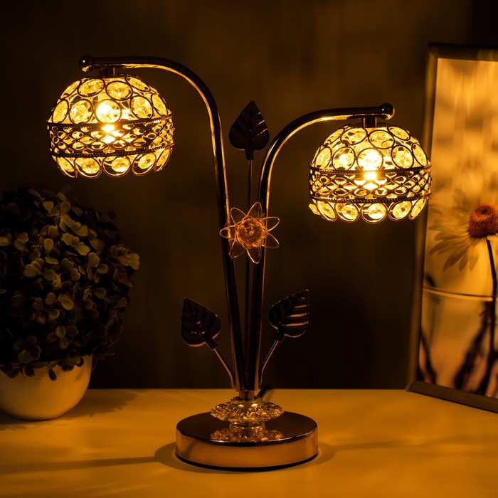 Настольная лампа "Брид" 2xG4 35Вт золото 30х12х31 см RISALUX - фото 1909114109