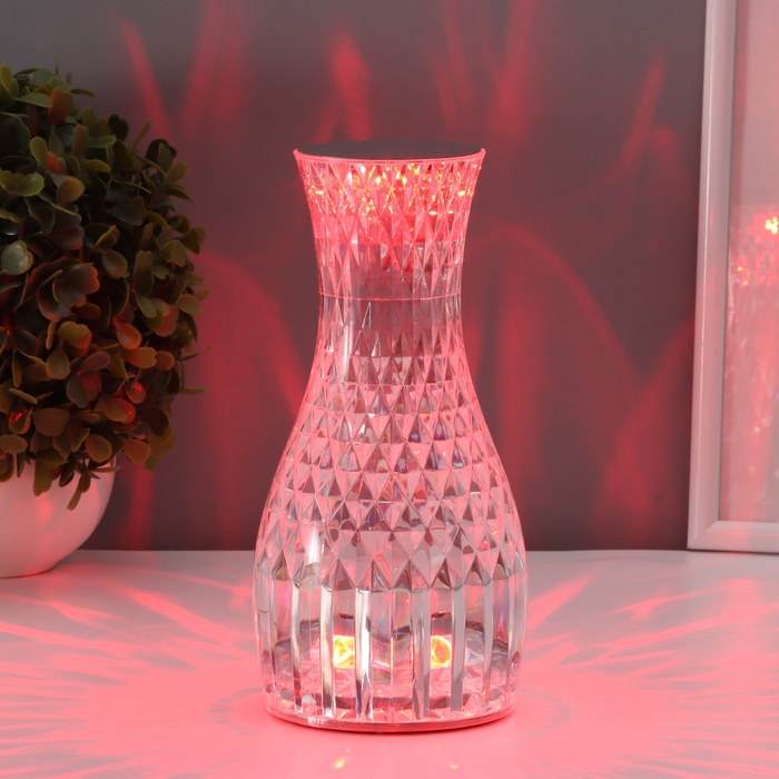 Настольная лампа «Призма» LED выключатель и сенсор 8.5×8.5×19 см RISALUX