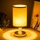 Настольная лампа "Мелисса" Е27 40Вт золото-шоколадный 14х14х29,5 см RISALUX - фото 22063831