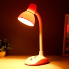 Настольная лампа "Ландри" Е27 40Вт бело-розовый 17х12х44 см RISALUX - фото 22063959