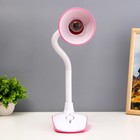 Настольная лампа "Ландри" Е27 40Вт бело-розовый 17х12х44 см RISALUX - фото 22063960