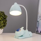 Настольная лампа «Робот» LED 5 Вт USB АКБ лазурный 11.8×7.8×31 см RISALUX - Фото 2