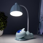 Настольная лампа «Робот» LED 5 Вт USB АКБ лазурный 11.8×7.8×31 см RISALUX - Фото 4