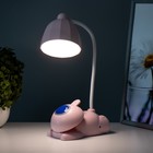 Настольная лампа «Робот» LED 5 Вт USB АКБ розовый 11.8×7.8×31 см RISALUX - Фото 4