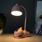Настольная лампа «Робот» LED 5 Вт USB АКБ розовый 11.8×7.8×31 см RISALUX - Фото 5