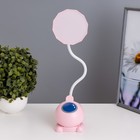 Настольная лампа «Робот» LED 5 Вт USB АКБ розовый 11.8×7.8×31 см RISALUX - Фото 6
