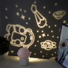 Ночник-проектор "Космонавт" LED 3Вт USB белый 9,5х11х13 см RISALUX 9337311 - фото 16604418