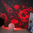Ночник-проектор "Космонавт" LED 3Вт USB белый 9,5х11х13 см RISALUX 9337311 - фото 16604419