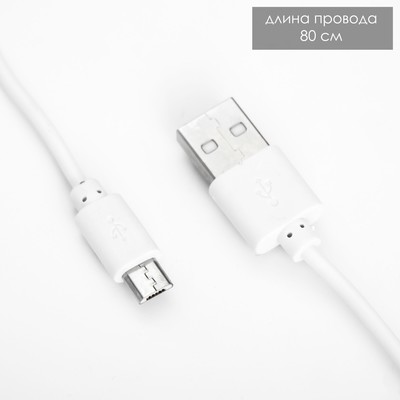 Лампа настольная RISALUX «Ансел», светодиодная, 8 Вт, АКБ, USB, белая, 28×16.5×38 см