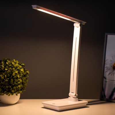 Лампа настольная RISALUX «Ансел», светодиодная, 8 Вт, АКБ, USB, белая, 28×16.5×38 см