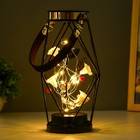 Ночник "Цветы" LED от батареек ААА чёрный 16х16х25 см RISALUX - фото 22064237