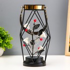 Ночник "Цветы" LED от батареек ААА чёрный 16х16х25 см RISALUX - фото 22064238