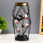 Ночник "Цветы" LED от батареек ААА чёрный 16х16х25 см RISALUX - фото 22064239