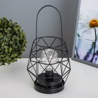 Ночник «Фонарь» LED от батареек ААА чёрный 14×14×27 см RISALUX - Фото 1