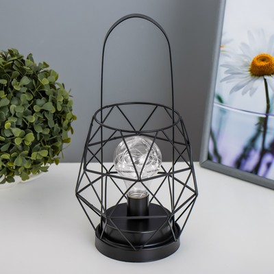 Ночник «Фонарь» LED от батареек ААА чёрный 14×14×27 см RISALUX