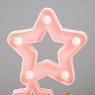 Ночник "Звезды" 5хLED 4000К 2хАА розовый 20х12х5,5см RISALUX - Фото 5
