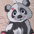Постельное бельё BABY Панда, цвет бежевый, 112х147см,110х150см, 60х60см, бязь 142гр/м, 100% хлопок - Фото 3