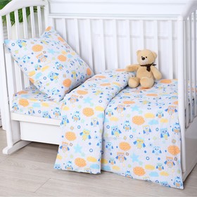 Постельное бельё BABY Совушки, цвет серый, 112х147см,110х150см, 60х60см, бязь 142гр/м, 100% хлопок 9485549