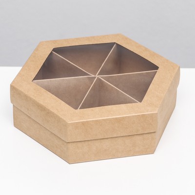 Коробка под сухофрукты менажница 18.5×18.5×5.5 см