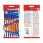 Набор ручек шариковых ErichKrause R-301 Orange Stick&Grip, 8 штук, узел 0.7 мм, цвет чернил синий, резиновый упор, корпус оранжевый - Фото 3