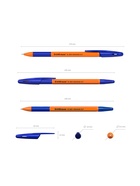 Набор ручек шариковых ErichKrause R-301 Orange Stick&Grip, 8 штук, узел 0.7 мм, цвет чернил синий, резиновый упор, корпус оранжевый - Фото 9