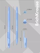 Ручка шариковая ErichKrause. R-301 Pastel Stick, синий стержень, узел 0.7 мм - Фото 5