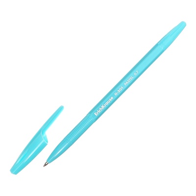 Ручка шариковая ErichKrause R=301 Pastel Stick, узел 0.7 мм, синяя, МИКС