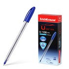 Ручка шариковая ErichKrause U-108 Classic Stick, узел 1.0 мм, чернила синие - фото 319313570