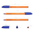 Набор ручек шариковых ErichKrause U-108 Orange Stick, 3 штуки, игольчатый узел 1.0 мм, цвет чернил синий, супермягкое письмо, корпус оранжевый 9521489 - фото 1881084