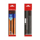 Набор ручек шариковых ErichKrause U-108 Orange Stick, 3 штуки, игольчатый узел 1.0 мм, цвет чернил синий, супермягкое письмо, корпус оранжевый 9521489 - фото 1881085