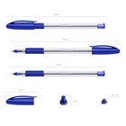 Ручка шариковая ErichKrause U-109 Classic Stick&Grip, узел 1.0 мм, чернила синие, резиновый держатель, длина линии письма 1000 метров 9521494 - фото 4100280