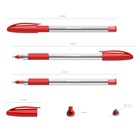 Ручка шариковая ErichKrause U-109 Classic Stick&Grip, узел 1.0 мм, грип, чернила красные - Фото 2