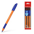 Набор ручек шариковых ErichKrause U-109 Orange Stick&Grip, 3 штуки, игольчатый узел 1.0 мм, цвет чернил синий, супермягкое письмо, резиновый упор, корпус оранжевый - фото 5158969