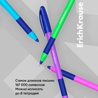 Набор ручек шариковых 4 штуки, ErichKrause U-109 Neon Stick&Grip, игольчатый узел 1.0 мм, чернила синие, супермягкое письмо, резиновый держатель, корпус неоновый, МИКС 9521498 - фото 14044116