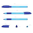 Набор ручек шариковых ErichKrause U-109 Neon Stick&Grip, 4 штуки, игольчатый узел 1.0 мм, цвет чернил синий, супермягкое письмо, резиновый упор, корпус неоновый микс - фото 9325982