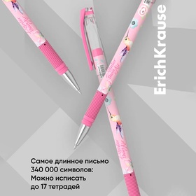 Ручка шариковая ErichKrause ColorTouch Colibri, узел 0.7 мм, чернила синие, покрытие Soft Touch, длина линии письма 2000 метров