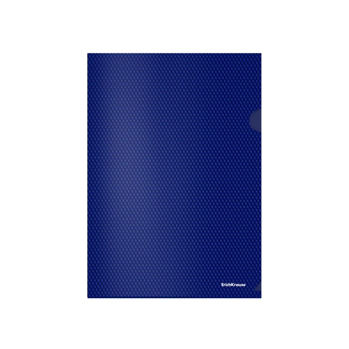 Папка-уголок A4, 180 мкм, ErichKrause Diamond Total Blue, полупрозрачный, с тиснением, темно-синий