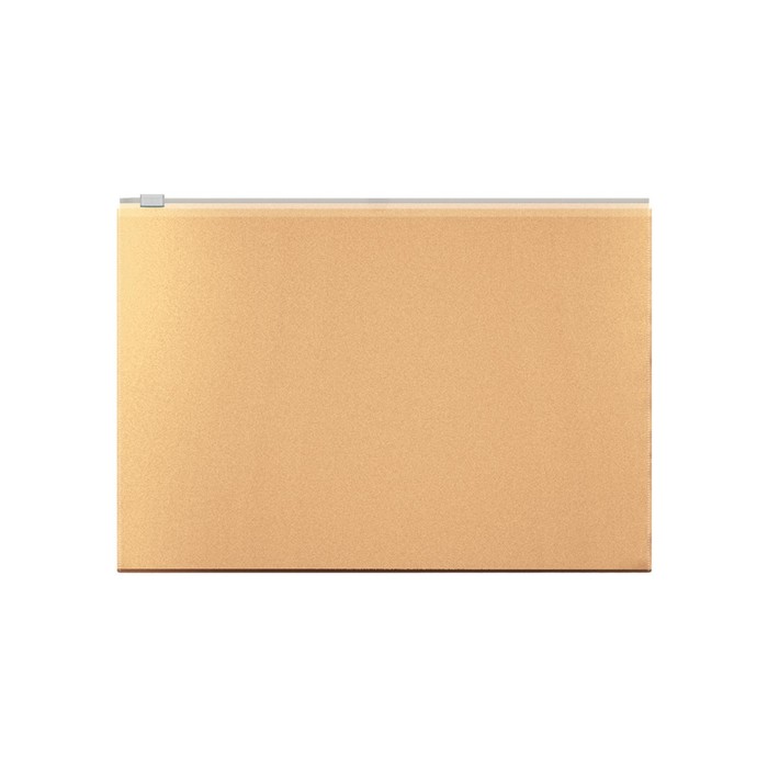 Папка-конверт на ZIP-молнии А4, 180 мкм, ErichKrause Matt Powder, непрозрачный, тиснение, бежевый
