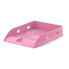 Лоток для бумаг горизонтальный ErichKrause Base, Pastel, пластик, розовый - фото 10308626