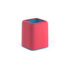 Подставка-стакан ErichKrause Forte, Bubble Gum, розовая с голубой вставкой - фото 2034081