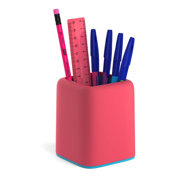 Набор настольный ErichKrause "Forte Bubble Gum", 6 предметов, розовый с голубой вставкой - Фото 1