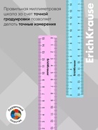 Линейка ErichKrause. Pastel, 15 см, непрозрачная, двухсторонняя шкала, МИКС - Фото 3