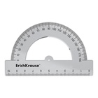 Транспортир 10 см 180°, ErichKrause "Clear", пластик, прозрачный, коробка-дисплей (комплект 20 шт) - фото 28100164