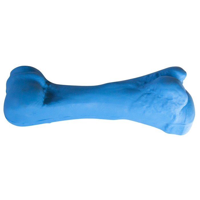 Игрушка "Кость литая" средняя Зооник 15,8 см, пластикат, синяя - Фото 1