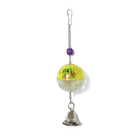 Игрушка для птиц "Шарик на цепочке с колокольчиком", d шара 4.4 см, микс цветов - Фото 4