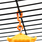 Игрушка для птиц "Зеркальность" с колокольчиком, 5,5 х 3,5 х 3 см, микс цветов - фото 24441364