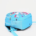 Рюкзак детский на молнии, наружный карман, цвет голубой - фото 6832297